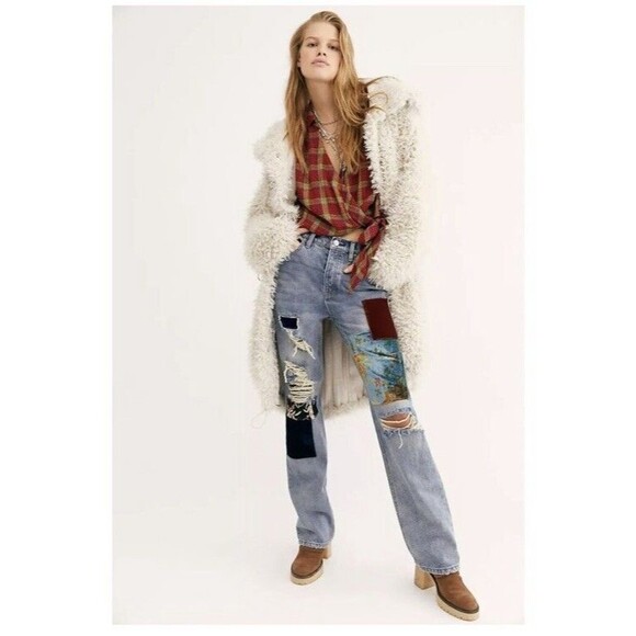 Free People We The Free Running Wild Wrap Top Size Small Plaid - Picture 1 of 13